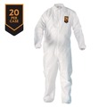 Hand Sanitizing Wipes | Ansell KCC 49107 A20 Zip Front, Elastic-Back, Wrists, and Ankles Breathable Particle Protection Coveralls - Quadruple Extra Large, White (20/Carton) image number 1