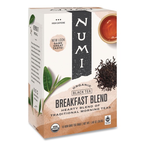 Tea | Numi 10220 1.4 oz. Organic Teas and Teasans - Breakfast Blend (18/Box) image number 0
