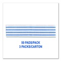 Floor Dusters & Accessories | Rubbermaid Commercial HYGEN 2134282 4.75 x 19 Disposable Microfiber Pad - White/Blue Stripes (3/Carton) image number 3
