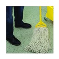 Mop Heads | Boardwalk BWK732C 32 oz. Economical Lie-Flat Cotton Fiber Mop Head - White (12/Carton) image number 8
