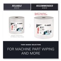Perforated Roll & Hand Towels | WypAll 41025 12.4 in. x 12.2 in. Power Clean Jumbo Roll X80 Heavy Duty Cloths - White (475/Roll) image number 9
