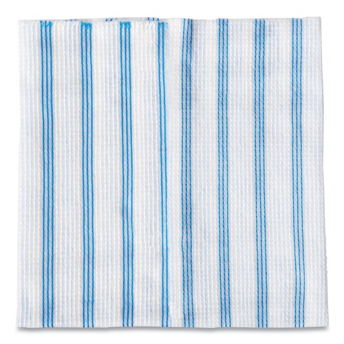 Cleaning Cloths & Wipes | Rubbermaid Commercial HYGEN 2134283 12 x 12 Disposable Microfiber Cleaning Cloths - Blue/White Stripes (600/Carton) image number 0