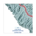 Mop Heads | Boardwalk BWK1400LEA EchoMop with Looped-End Synthetic/Cotton Wet Mop Head - Large, Blue image number 4