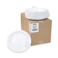 Plates | Pactiv Corp. MI10 10.25 in. Diameter Meadoware Impact Plastic Plate Dinnerware - White (500/Carton) image number 3