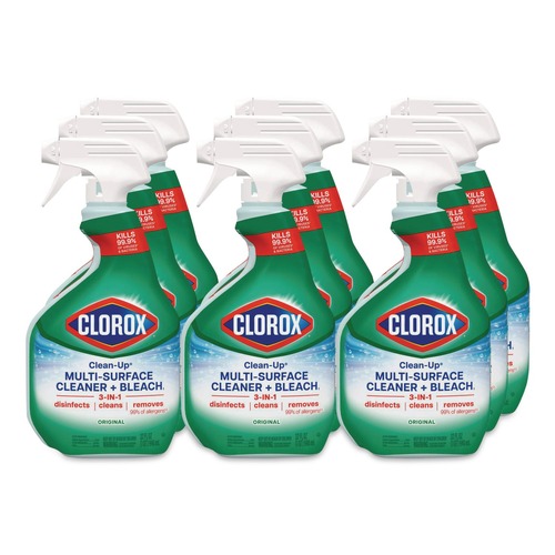 Disinfecting & Cleaning Solutions | Clorox CLO31221 32 oz. Clean-Up Multi-Surface Cleaner with Bleach - Original (9/Carton) image number 0