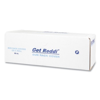 SMALLWARES | Inteplast Group BR60X80 Get Reddi 15 Micron Poly Bun Rack Cover - Clear (50/Carton)