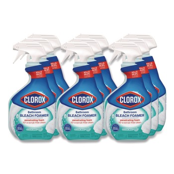 Clorox 30614 30 oz. Spray Bottle Bathroom Foamer with Bleach - Ocean Mist (9/Carton)