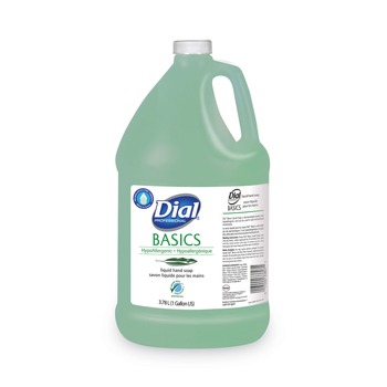 Dial Professional 17000 33809 3.78 Liter Refill Bottle Basics MP Free Liquid Hand Soap - Honeysuckle