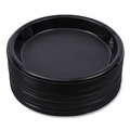Plates | Boardwalk BWKPLHIPS10BL 10 in. Diameter Hi-Impact Plastic Dinnerware Plate - Black (125/Sleeve, 4 Sleeves/Carton) image number 8