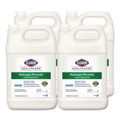 Disinfecting & Cleaning Solutions | Clorox Healthcare 30829 1 gal. Bottle Hydrogen-Peroxide Cleaner/Disinfectant (4/Carton) image number 0