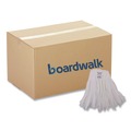 Mop Heads | Boardwalk BWK8002 Enviro Clean Looped Mop Head With Tailband - Medium, White (12/Carton) image number 0