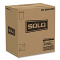 Cups | SOLO 412SIN-0041 12 oz. Paper Hot Drink Cups in Bistro Design - Maroon (50/Pack) image number 1