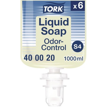 SOAP REFILLS | Tork 400020 1L Perfume Free Odor-Control Hand Soap Liquid S4 (6/Carton)