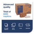 Dispenser Napkins | Tork 100990 2-Ply 6.5 in. x 8.5 in. Xpressnap Interfold Dispenser Napkins - White (12/Carton) image number 5