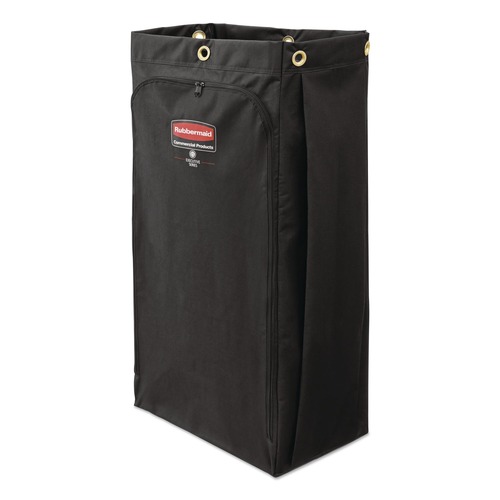 Carts | Rubbermaid Commercial 2202530 10.5 in. x 16.8 in. x 33 in. 30 Gallon Fabric Cleaning Cart Bag for Rubbermaid Commercial Housekeeping and Janitorial Carts - Black (4/Carton) image number 0