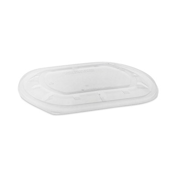 Pactiv Corp. YCN8463S00D0 9.38 in. x 8 in. x 0.38 in. Large Flat Lid Plastic ClearView MealMaster Lid with Fog Gard Coating - Clear (300/Carton)