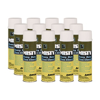 Misty 1001482 20 oz. Aerosol Spray Heavy-Duty Glass Cleaner - Citrus (12/Carton)