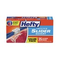 Resealable Bags | Hefty 00R88079 7 in. x 8 in. 32 oz. Slider Stand and Fill Freezer Storage Bags - Clear (35/Box) image number 0