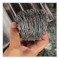 Grill Scrubbers | Boardwalk BWKSCRUBBER 3.93 in. x 1.96 in. Stainless Steel Scrubber - Silver (72/Carton) image number 3