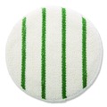 Carpet Bonnets | Rubbermaid Commercial FGP26900WH00 19 in. Diameter Low Profile Scrub-Strip Carpet Bonnet - White/Green (5/Carton) image number 1