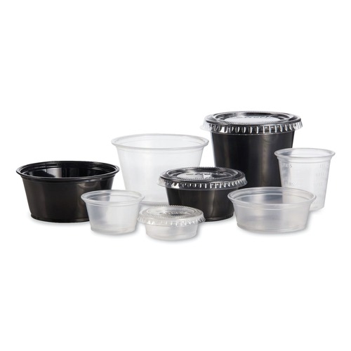 Cups | Dart 325PCBLK 3.25 oz. Conex Complements Portion/Medicine Cups - Black (2500/Carton) image number 0