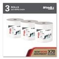 Perforated Roll & Hand Towels | WypAll 83571 X70 Wipers In A Bucket 13 in. x 10 in. Wipe Refills - White (220/Roll, 3 Rolls/Carton) image number 2