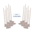 Mops | Boardwalk BWK120C Handle/Deck Mops with No. 20 Head and 54 in. Handle - White Cotton Head/Natural Wood Handle (6/Carton) image number 2