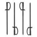 Perforated Roll & Hand Towels | AmerCareRoyal RP147BK 6 in. Plastic Sword Picks - Black (10000/Carton) image number 4