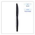 Disposable Knives | Boardwalk BWKKNIHWPSBIW Heavyweight Wrapped Polystyrene Knife - Black (1000/Carton) image number 4