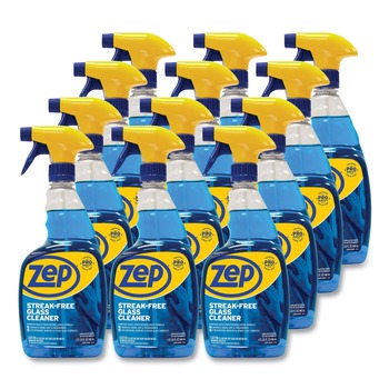 Zep Commercial ZU112032 32 oz. Spray Bottle Streak-Free Glass Cleaner - Pleasant Scent (12/Carton)