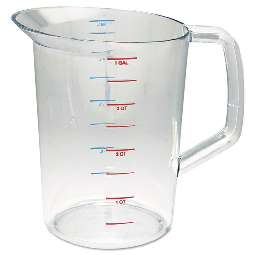 Cups | Rubbermaid Commercial FG321800CLR Bouncer 4-Quart Measuring Cup - Clear image number 0