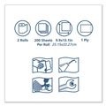 Perforated Roll & Hand Towels | Tork 450338 Advanced ShopMax Wiper 450 Centerfeed Refill - Blue (2/Carton) image number 6