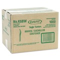 Disposable Knives | Dart K6BW Style Setter Mediumweight Plastic Knives - White (1000/Carton) image number 2