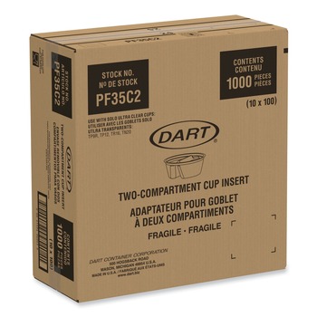 Dart PF35C2 3.6 in. Diameter x 1.3 in. Height Plastic Cup Insert - Clear (1000/Carton)