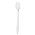 Professional Cutlery | AmerCareRoyal P2303W 7.87 in. Soda Spoon Polypropylene Cutlery - White (1000/Carton) image number 0