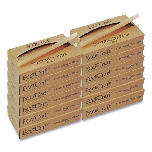 Paper Wraps | Bagcraft 16010 EcoCraft 10 x 10.75 Interfolded Soy Wax Deli Sheets (12/Carton) image number 0