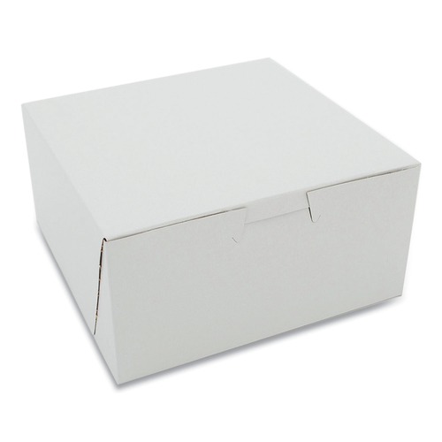 Bakery Boxes & Containers | SCT 1505 3 in. x 6 in. x 6 in. Paper Standard One-Piece Non-Window Bakery Boxes - White (250/Carton) image number 0