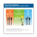 Disposable Forks | Dixie DUSSPF5 SmartStock Tri-Tower Dispensing System Polypropylene Cutlery Mediumweight Plastic Fork - Black (960/Carton) image number 6