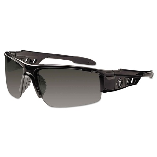Safety Glasses | Ergodyne 52030 Skullerz Dagr Nylon/Polycarb Safety Glasses - Black Frame/Smoke Lens image number 0