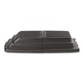 Waste Receptacle Lids | Rubbermaid Commercial FG461300BLA Hinged Dome Lid for Cube Truck - Black image number 2