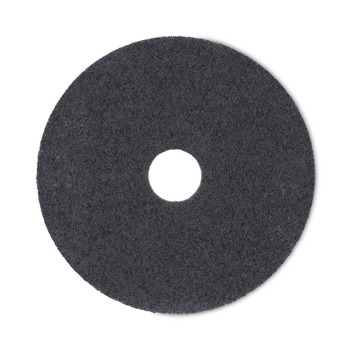 Boardwalk BWK4017HIP 17 in. Diameter High Performance Stripping Floor Pads - Black (5/Carton)