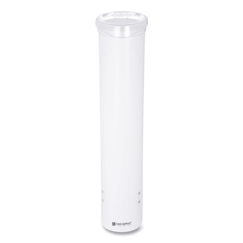 Cup Dispensers | San Jamar C4160WH Small Pull-Type Water Cup Dispenser for 5 oz. Cups - White image number 0
