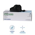Food Service Disposable & Single Use Gloves | Boardwalk BWK396MCT 4.4 mil Disposable General-Purpose Powder-Free Nitrile Gloves - Medium, Black (1000/Carton) image number 6