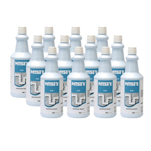Drain Cleaners | Misty 1003698 32 oz Bottle Halt Liquid Drain Opener (12/Carton) image number 0