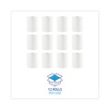 Perforated Roll & Hand Towels | Boardwalk 8123 2 in. Core 1-Ply 8 in. x 600 ft. Hardwound Paper Towels - White (12/Carton) image number 2
