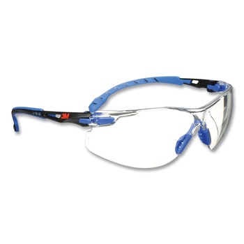3M S1101SGAF Solus 1000 Series Safety Glasses - Blue Plastic Frame Clear Polycarbonate Lens
