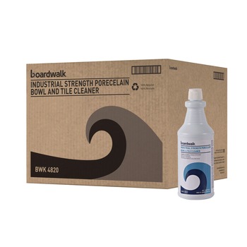 LIME AND RUST REMOVERS | Boardwalk 032500-12ESSN 32 oz. Bottle Industrial Strength RTU Porcelain Bowl and Tile Cleaner - Floral Scent (12/Carton)