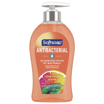 Softsoap US03562A 11.25 oz. Pump Bottle Antibacterial Hand Soap - Crisp Clean Scent