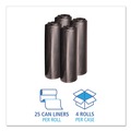 Low-Density Trash Bags | Boardwalk X6639XKKR01 33 in. x 39 in. 33 gal. 1.6 mil Recycled Low-Density Polyethylene Can Liners - Black (100/Carton) image number 2