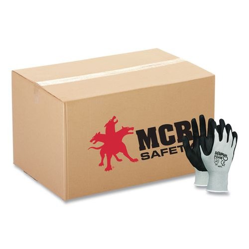 Work & Welding Gloves | MCR Safety 9673L Economy Foam Nitrile Gloves - Large, Gray/Black (1 Dozen) image number 0